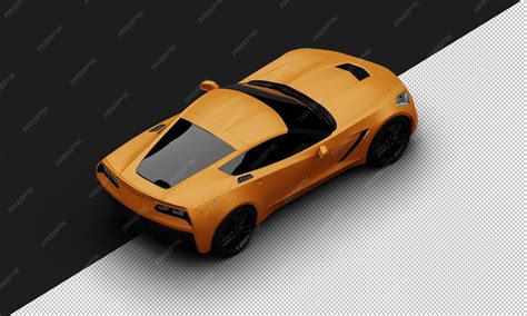 Isolated realistic metal metalic orange titanium modern super sport car ...