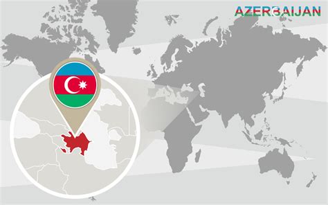 World map with magnified Azerbaijan 5729408 Vector Art at Vecteezy