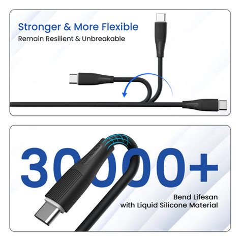 The Portronics Silklink Type C to Type C cable offers high-speed ...