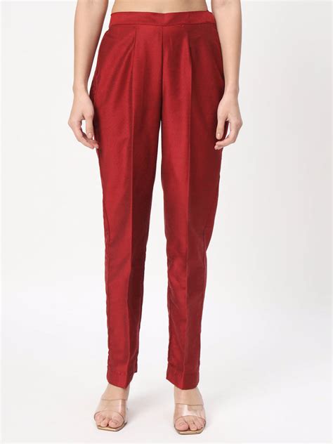 Maroon Embroidered Straight Kurta with Straight Pants – anokherang