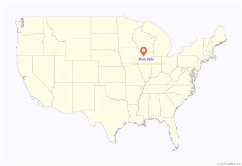 Map of Rock Falls city, Illinois - Thong Thai Real