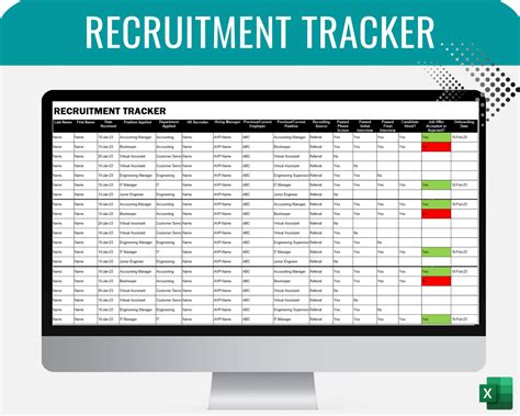 Recruitment Tracker Template, Applicant Tracker, Interview Tracker, Recruiting Tracker ...