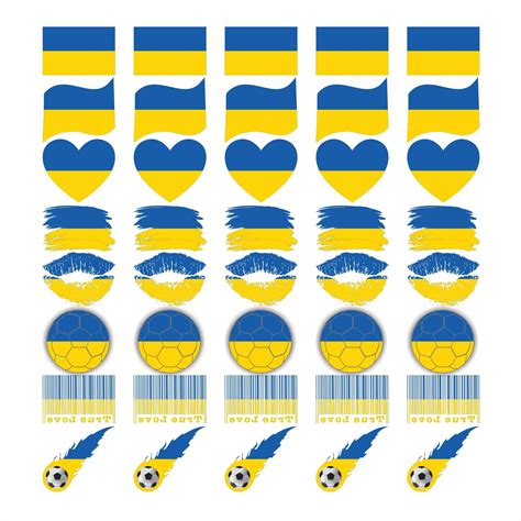 Womaha 40 Sheets Meme Ukraine Flag Temporary Tattoos For Kids ...