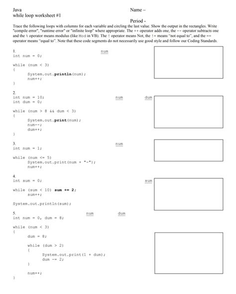 Image result for Java for Loop Trace Table
