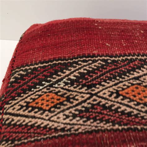 Moroccan Floor Pillow Tribal Seat Cushion Made from a Vintage Berber ...