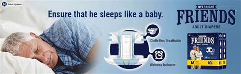 Friends Overnight Adult Diapers Tape Style - 10 Count (Large) with ...