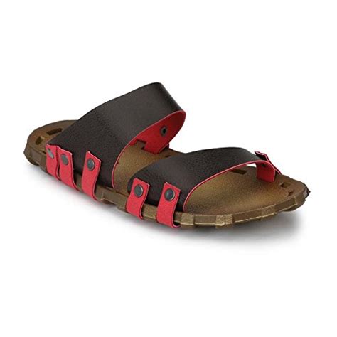 Big Fox Men's Red and Black Synthetic Flip Flops -7 : Amazon.in: Fashion