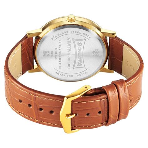Sonata Utsav Quartz Analog Brown Dial Watch for Men
