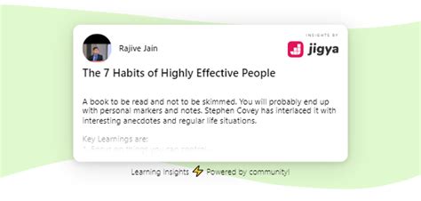 The 7 Habits of Highly Effective People