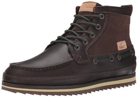 Buy Lacoste Men's Sauville Mid 8 Chukka Boot, Dark Brown, 10.5 M US at ...