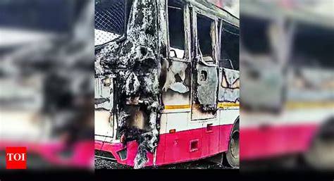 Murder: Mob Sets Bus Afire To Protest Murder Of Congress Leader ...