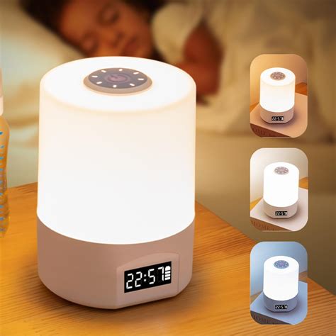 Buy One94Store LED Touch Table Lamp with Built-in Clock – Rechargeable ...