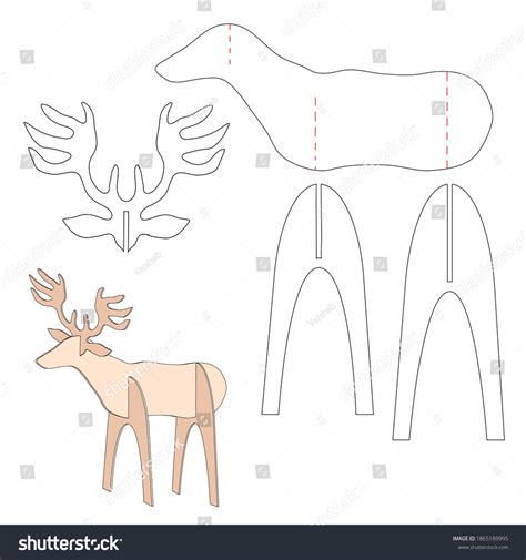 Wood Reindeer Template Printable