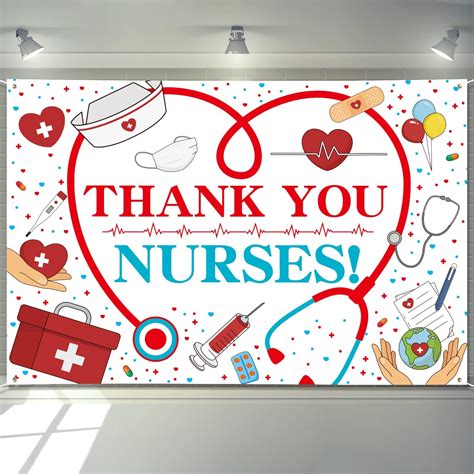 Amazon.com : Arosche Nurse Appreciation Week Decorations Banner 72" x ...