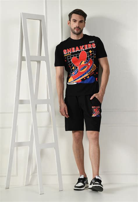 Raven Black Printed T-shirt & Shorts Co-Ord Set – Star Fox Fashion
