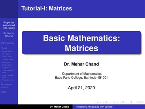 Image result for Basic Matrices Tutorial