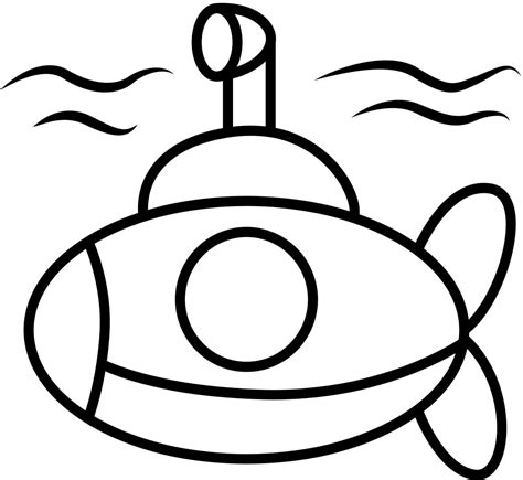 Submarine Clip Art Black And White