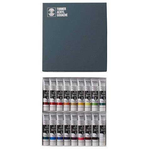 Turner Acrylic Gouache Colour 20ml – Set of 18 – Stationerie
