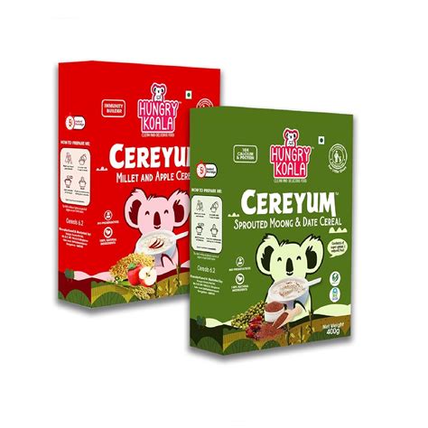 HUNGRY KOALA Cereal Made With Natural Ingridients Millet Apple Sprouted ...