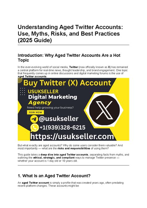 Understanding Aged Twitter Accounts: Myths, Risks & Best Practices ...