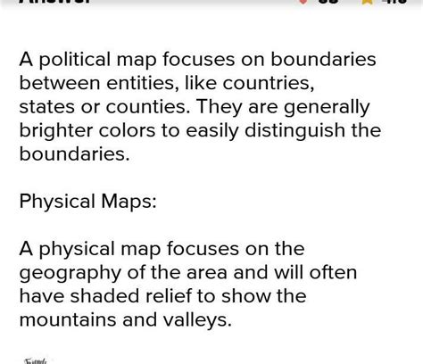 Difference between political and physical map in points of class ...