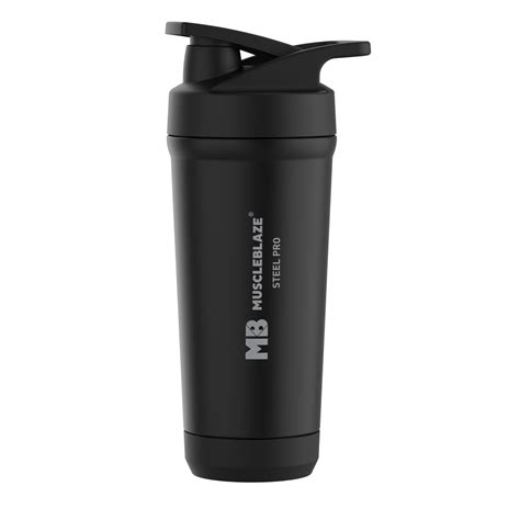 MuscleBlaze Steel Pro Shaker 700 ml with Steel Whisk, Leakproof Gym ...