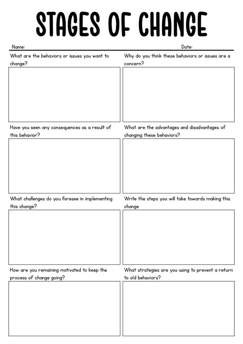Stages Of Change Worksheet - prntbl.concejomunicipaldechinu.gov.co