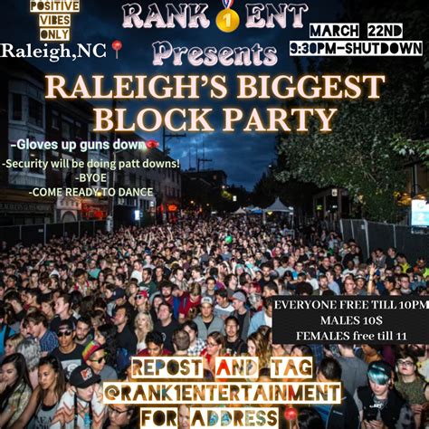 RANK🥇ENT | @turnmeuprank is throwing the biggest block party Raleigh ...