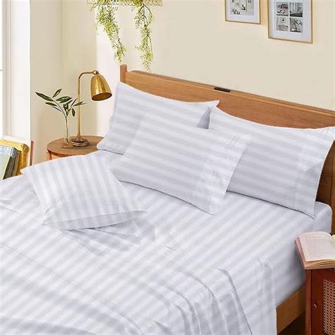 100% Pure Egyptian Cotton 800 Thread Count Sheet Set, 4 Pc Set, Sateen ...