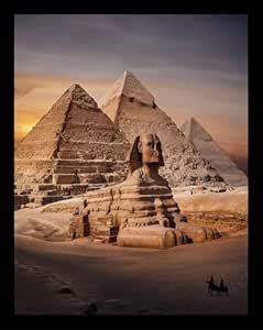 Great Sphinx & Pyramids of Giza Wall Art Poster | Ancient Egyptian ...