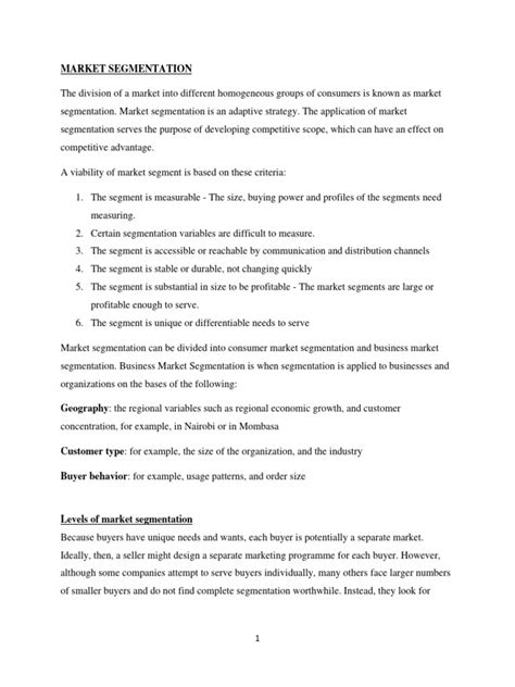 Image result for Market Segmentation PDF