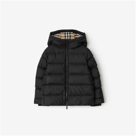 Nylon Hooded Puffer Coat in Black | Burberry® Official