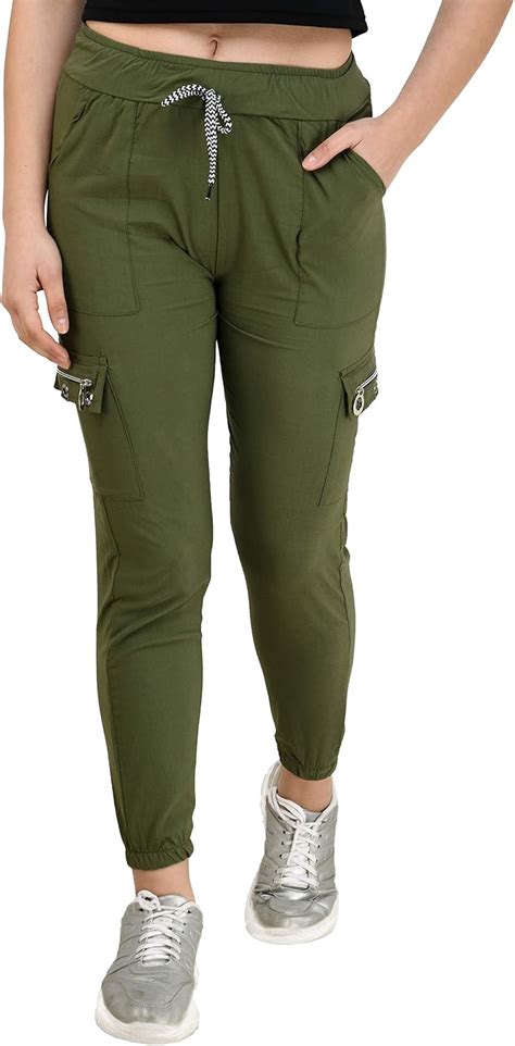 Buy Rangdar Women's Comfort Fit Cotton Blend Jogger Pant/Trousers (1 ...