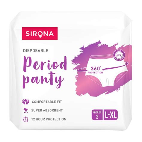 Buy Sirona Disposable Period Panties for Women | L – XL | 360° Sanitary ...