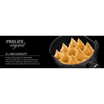Buy HAVELLS Prolife Crystal 5L 1500 Watt Digital Air Fryer with 8 ...