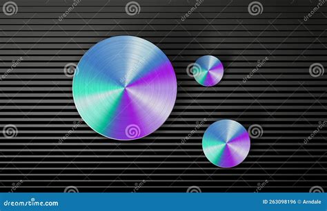 Dark Banner with Rainbow Metal Cones Stock Vector - Illustration of ...