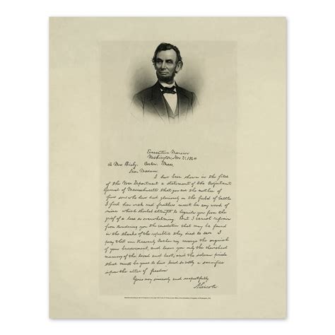 1892 Abraham Lincoln Photo Print Vintage Letter From President Abraham ...