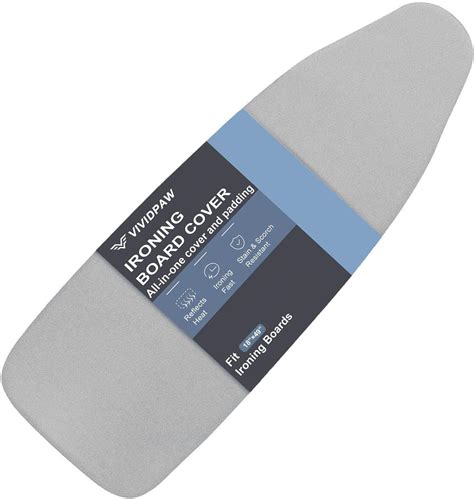 Ironing Board Cover and Pad 18x49, Extra Wide, Thick Padding, Elastic ...