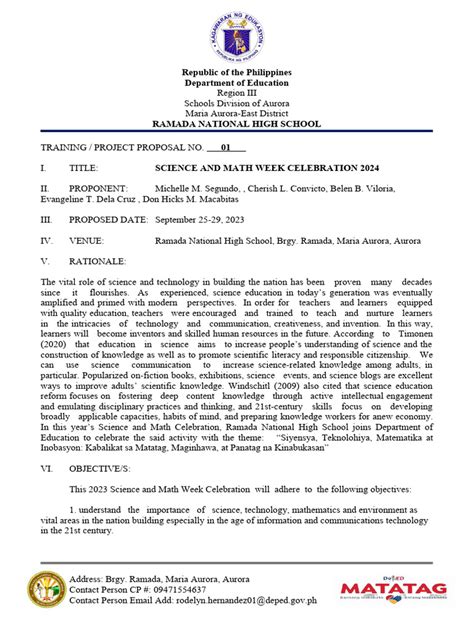 Image result for Science Project Proposal Example