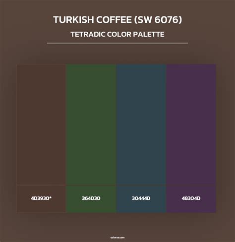 Sherwin Williams Turkish Coffee (SW 6076) Paint coordinating colors and ...