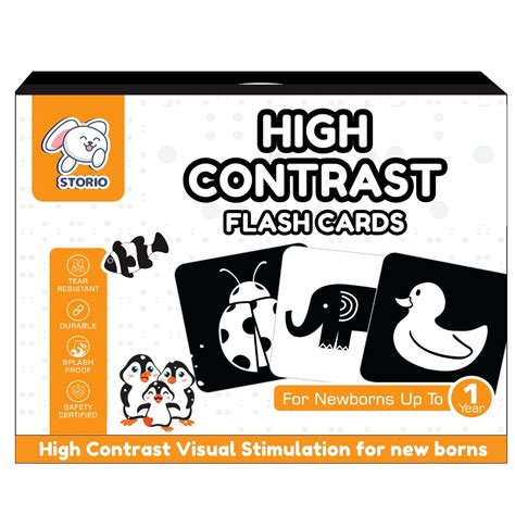 Buy Storio High Contrast Flash Cards for Babies & Infants | Newborn ...