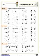 Free printable math worksheets equivalent fractions, Download Free ...