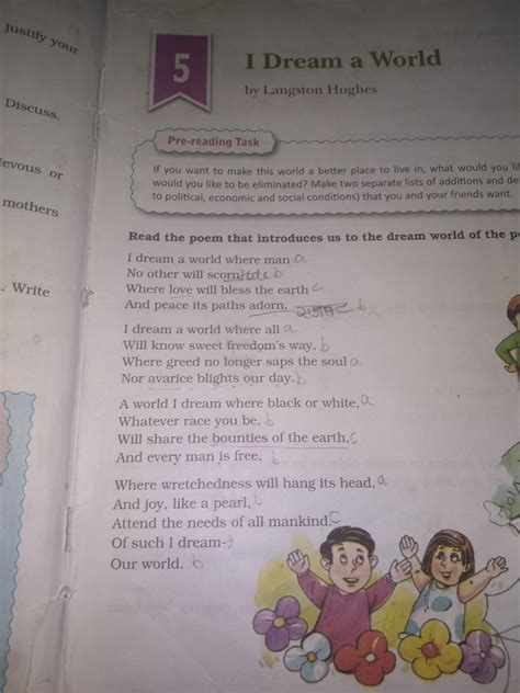 what is the rhyme scheme of poem I DREAM A WORLD by Langston Hughes ...