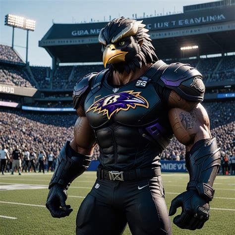 Intimidating Ravens Mascot Dominates the Football ... - AI Art