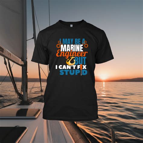 Marine Engineer can't fix stupid - Men's Half sleeve round neck T-Shir ...