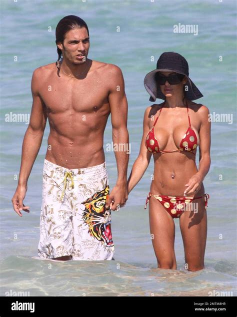 Playboy Playmate Shauna Sand spends the day on Miami Beach with her new ...