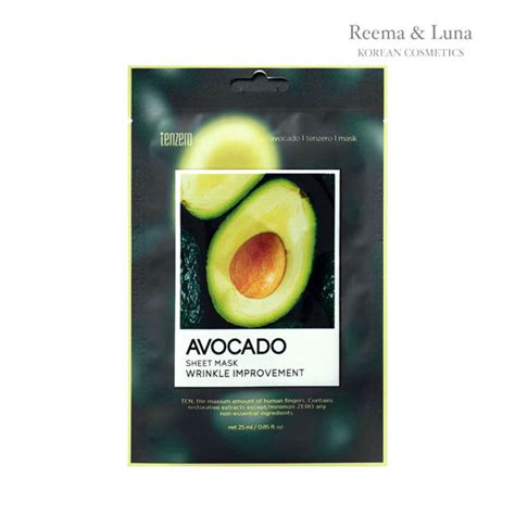 Tenzero Avocado Face Sheet Mask (25ml) – Reema & Luna