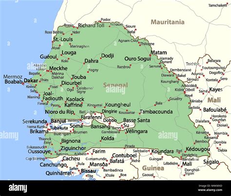 Map of senegal hi-res stock photography and images - Alamy