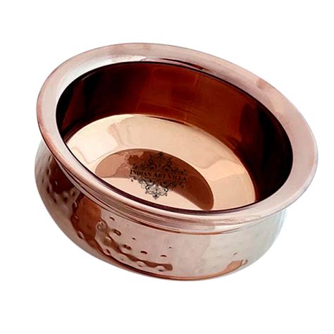 Buy Set of Steel with Rose Gold Finish D/W Hammered Handi No.2, Kadhai ...