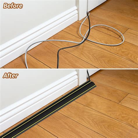 LINYAN-10Ft Floor Cord Cover, Cable Covers for Cords on Floor ...